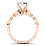 Marigold Diamond Matching Band Only (does Not Include Engagement Ring) For Ring With Round Center rosegold