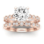 Marigold Diamond Matching Band Only (does Not Include Engagement Ring) For Ring With Round Center rosegold