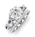 Pavonia Diamond Matching Band Only (does Not Include Engagement Ring)  For Ring With Round Center whitegold