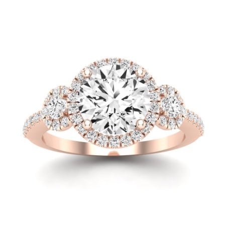 Lunaria Diamond Matching Band Only (does Not Include Engagement Ring) For Ring With Round Center rosegold