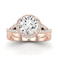 Moonflower Diamond Matching Band Only (does Not Include Engagement Ring) For Ring With Round Center rosegold