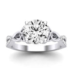 Pavonia Diamond Matching Band Only (does Not Include Engagement Ring)  For Ring With Round Center whitegold