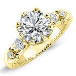 Oleana Diamond Matching Band Only (engagement Ring Not Included) For Ring With Round Center yellowgold