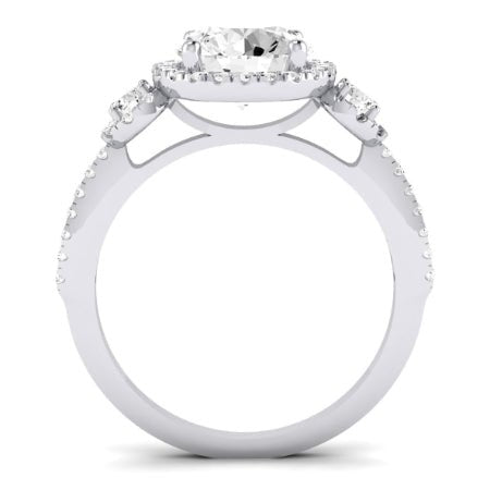 Lunaria Diamond Matching Band Only (does Not Include Engagement Ring) For Ring With Round Center whitegold