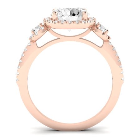 Lunaria Diamond Matching Band Only (does Not Include Engagement Ring) For Ring With Round Center rosegold