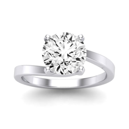 Zinnia Diamond Matching Band Only ( Engagement Ring Not Included) For Ring With Round Center whitegold