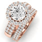 Velvet Diamond Matching Band Only (does Not Include Engagement Ring)  For Ring With Round Center rosegold