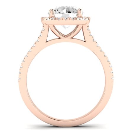 Silene Diamond Matching Band Only ( Engagement Ring Not Included) For Ring With Round Center rosegold