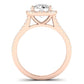 Silene Diamond Matching Band Only ( Engagement Ring Not Included) For Ring With Round Center rosegold