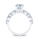 Redbud Diamond Matching Band Only (engagement Ring Not Included) For Ring With Round Center whitegold