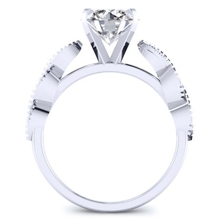 Sophora Diamond Matching Band Only (engagement Ring Not Included) For Ring With Round Center whitegold