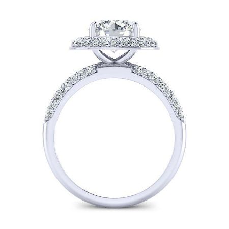 Winterberry Diamond Matching Band Only (engagement Ring Not Included) For Ring With Round Center whitegold