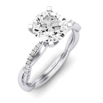 Iris Diamond Matching Band Only (does Not Include Engagement Ring) For Ring With Round Center whitegold