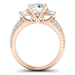Thistle Diamond Matching Band Only (does Not Include Engagement Ring) For Ring With Round Center rosegold