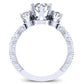 Tuberose Diamond Matching Band Only (engagement Ring Not Included) For Ring With Round Center whitegold