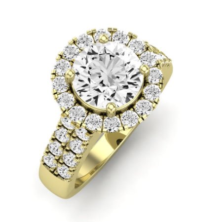 Velvet Diamond Matching Band Only (does Not Include Engagement Ring)  For Ring With Round Center yellowgold