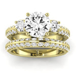 Thistle Diamond Matching Band Only (does Not Include Engagement Ring) For Ring With Round Center yellowgold