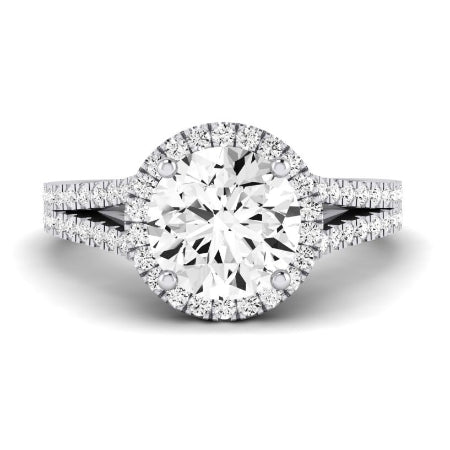 Silene Diamond Matching Band Only ( Engagement Ring Not Included) For Ring With Round Center whitegold