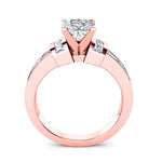 Ivy Diamond Matching Band Only (engagement Ring Not Included) For Ring With Round Center rosegold