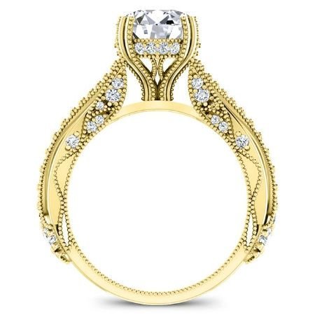 Tansy Diamond Matching Band Only (engagement Ring Not Included) For Ring With Round Center yellowgold