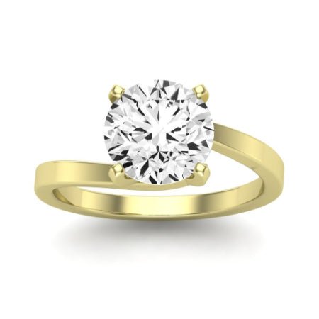 Zinnia Diamond Matching Band Only ( Engagement Ring Not Included) For Ring With Round Center yellowgold