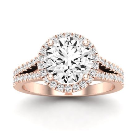 Silene Diamond Matching Band Only ( Engagement Ring Not Included) For Ring With Round Center rosegold