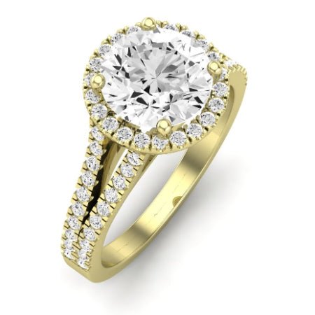 Silene Diamond Matching Band Only ( Engagement Ring Not Included) For Ring With Round Center yellowgold