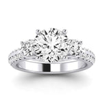 Thistle Diamond Matching Band Only (does Not Include Engagement Ring) For Ring With Round Center whitegold