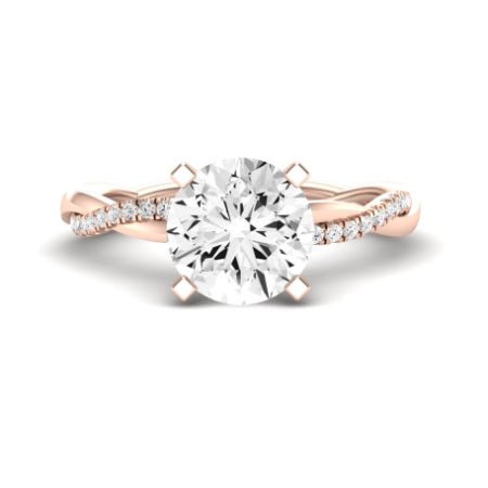 Iris Diamond Matching Band Only (does Not Include Engagement Ring) For Ring With Round Center rosegold