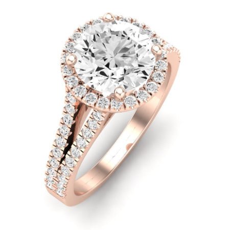 Silene Diamond Matching Band Only ( Engagement Ring Not Included) For Ring With Round Center rosegold