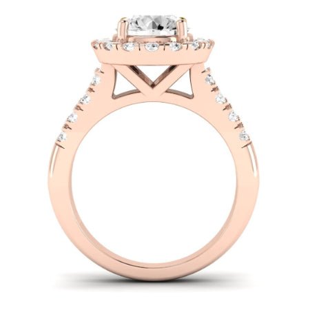 Velvet Diamond Matching Band Only (does Not Include Engagement Ring)  For Ring With Round Center rosegold