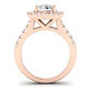 Velvet Diamond Matching Band Only (does Not Include Engagement Ring)  For Ring With Round Center rosegold