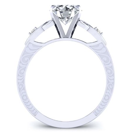 Venus Diamond Matching Band Only (engagement Ring Not Included) For Ring With Round Center whitegold