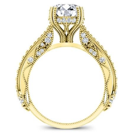 Tansy Diamond Matching Band Only (engagement Ring Not Included) For Ring With Round Center yellowgold