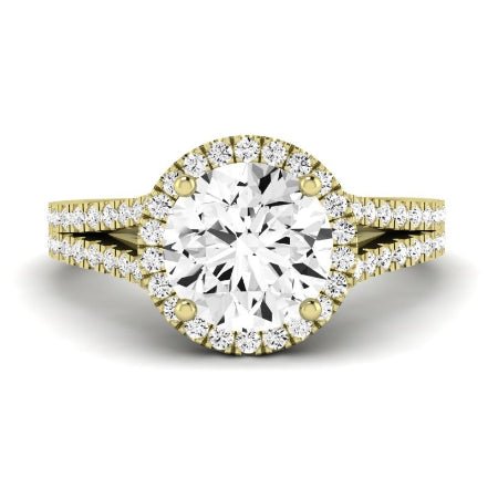 Silene Diamond Matching Band Only ( Engagement Ring Not Included) For Ring With Round Center yellowgold