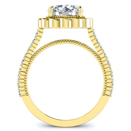 Ruellia Diamond Matching Band Only (engagement Ring Not Included) For Ring With Round Center yellowgold