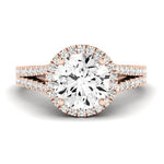 Silene Diamond Matching Band Only ( Engagement Ring Not Included) For Ring With Round Center rosegold