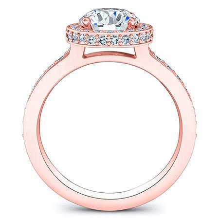 Quince Diamond Matching Band Only (engagement Ring Not Included) For Ring With Round Center rosegold