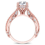 Tansy Diamond Matching Band Only (engagement Ring Not Included) For Ring With Round Center rosegold