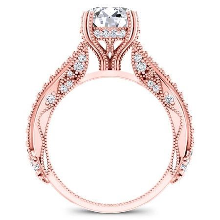 Tansy Diamond Matching Band Only (engagement Ring Not Included) For Ring With Round Center rosegold