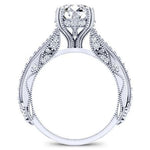 Tansy Diamond Matching Band Only (engagement Ring Not Included) For Ring With Round Center whitegold