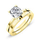 Lantana Cushion Moissanite Bridal Set yellowgold