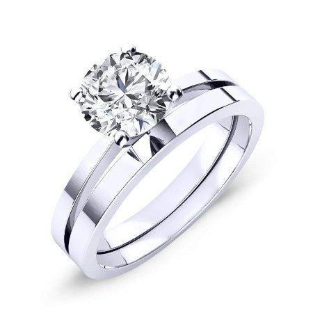 1.00 ct - Lantana - GIA Natural Round Diamond Bridal Set