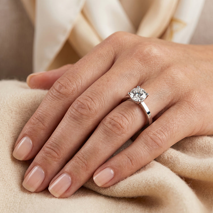 Lantana - GIA Natural Round Diamond Engagement Ring