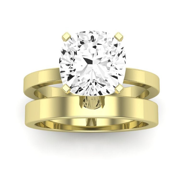 Lantana Diamond Matching Band Only (engagement Ring Not Included) For Ring With Cushion Center yellowgold