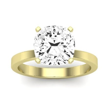 Lantana Moissanite Matching Band Only (engagement Ring Not Included) For Ring With Cushion Center yellowgold