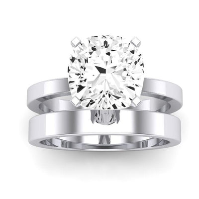 Lantana Diamond Matching Band Only (engagement Ring Not Included) For Ring With Cushion Center whitegold