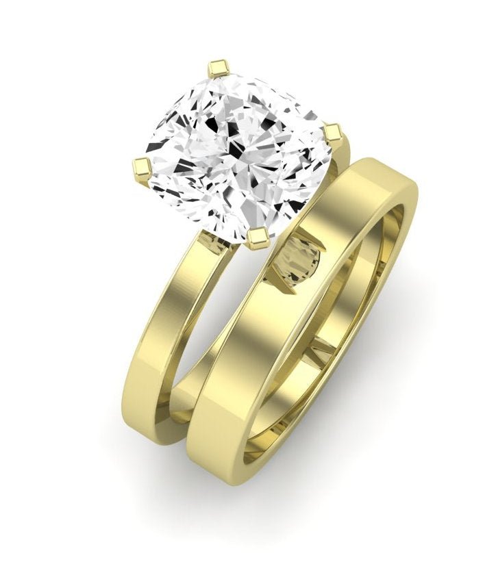 Lantana Diamond Matching Band Only (engagement Ring Not Included) For Ring With Cushion Center yellowgold