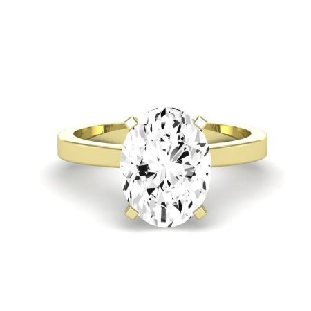 Lantana Moissanite Matching Band Only (engagement Ring Not Included) For Ring With Oval Center yellowgold