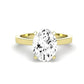 Lantana Moissanite Matching Band Only (engagement Ring Not Included) For Ring With Oval Center yellowgold